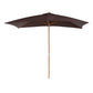 Outsunny 7x10ft Wooden Rectangle Patio Umbrella: Coffee Market Garden Parasol Outdoor Sunshade Canopy | The Comfy Couch Canada