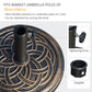 Outsunny 25lb Round Patio Umbrella Base: Bronze Heavy Duty Outdoor Deck Garden Stand | The Comfy Couch Canada