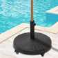 Outsunny Resin Patio Umbrella Base 20.5" Round Outdoor Parasol Stand with Braked Wheels Offset Garden Holder | The Comfy Couch Canada