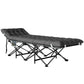 Outsunny 26.8" Wide Folding Bed, Camping Cot for Adults with Mattress, Carry Bag, Max Load 330 LBS, Dark Grey | The Comfy Couch Canada
