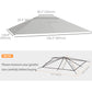 Outsunny 10x13ft Gazebo Roof Replacement Cover Top Cover Only for Outdoor Shelter Light Grey | The Comfy Couch Canada