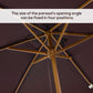 Outsunny 7x10ft Wooden Rectangle Patio Umbrella: Coffee Market Garden Parasol Outdoor Sunshade Canopy | The Comfy Couch Canada