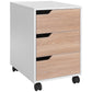 HOMCOM Mobile File Cabinet 3 Drawers Vertical Filing Organizer Wheels Office Storage Oak Furniture | The Comfy Couch Canada