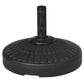 Outsunny Patio Umbrella Base with Handle, Heavy Duty Round Umbrella Stand, Garden Umbrella Holder for 1.5", 1.9" Poles, Black | The Comfy Couch Canada