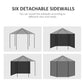 Outsunny 13 ft Party Tent Wedding Gazebo Outdoor Waterproof PE Canopy Shade with 6 Removable Side Walls | The Comfy Couch Canada