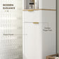 HOMCOM 67" Tall Bathroom Cabinet, Narrow Bathroom Storage Cabinet with 3 Open Shelves, Drawer and 2 Adjustable Shelves, White | The Comfy Couch Canada