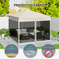 Outsunny Gazebo Mosquito Netting, Replacement Mosquito Netting with Zippers for 10&