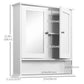 Kleankin White Wall Cabinet: Bathroom Storage with Double Mirrored Doors & Adjustable Shelf for Organized Essentials | The Comfy Couch Canada