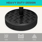 Outsunny 40lbs. Concrete Umbrella Base with Rattan Effect, Heavy Duty Parasol Stand for Outdoor Patio Umbrella, Black | The Comfy Couch Canada