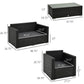 Outsunny 4PC Rattan Wicker Sofa Set Outdoor Patio Furniture with Cushions Coffee Sectional Deluxe | The Comfy Couch Canada