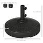Outsunny Patio Umbrella Base with Handle, Heavy Duty Round Umbrella Stand, Garden Umbrella Holder for 1.5", 1.9" Poles, Black | The Comfy Couch Canada