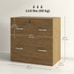 Vinsetto 2 Drawer File Cabinet with Lock, Office Filing Cabinet, Hanging Bar for Letter Size, Home Office, Light Brown | The Comfy Couch Canada
