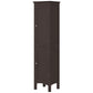 kleankin Freestanding Tall Bathroom Cabinet Organizer Adjustable Shelves Cupboards 15" x 13" x 63" Dark Brown.