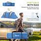 Outsunny Camping Tent with 2 Bedrooms and Living Area, 3000mm Waterproof Family Tent, for Fishing Hiking Festival, Blue | The Comfy Couch Canada