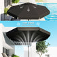 Outsunny 8.5ft Round Market Patio Umbrella: Outdoor Table Umbrella with Tilt Crank for Garden & Backyard, Black | The Comfy Couch Canada
