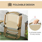 Outsunny 2 Pack Camping Chairs Lightweight Folding Armchairs Portable for Festivals Fishing Beach Hiking Beige | The Comfy Couch Canada