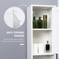 kleankin Tall Narrow Bathroom Cabinet: Freestanding Tower with Mirror, Adjustable Shelves & Space-Saving Design, White Elegant Unit | The Comfy Couch Canada