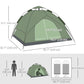 Outsunny Camping Tent, 3 Person Family Tent, 1000mm Waterproof, with Sewn-in Groundsheet and Carry Bag,  for Fishing, Dark Green | The Comfy Couch Canada