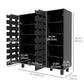 HOMCOM Shoe Storage Cabinet 21 Pair Organizer 5 Tier Double Door Cupboard 5 Tier Open Shelves | The Comfy Couch Canada