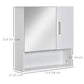 Kleankin White Wall Medicine Cabinet: Bathroom Mirror Storage with Double Doors & Adjustable Interior Shelf | The Comfy Couch Canada