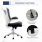 Vinsetto Mesh Office Chair: Swivel Task Desk Chair, Lumbar Support, Flip-Up Arm, Adjustable, Grey Black | The Comfy Couch Canada