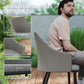 Outsunny 7 Piece Wicker Patio Furniture Set with Cushions, Umbrella Hole, Slatted Table Top, for Backyard, Porch, Garden, Balcony | The Comfy Couch Canada