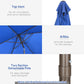 Outsunny Rectangle Patio Umbrella: 6.5x10ft Aluminum Tilt Outdoor Sunshade Canopy with Crank, Dark Blue | The Comfy Couch Canada