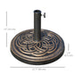 Outsunny 25lb Round Patio Umbrella Base: Bronze Heavy Duty Outdoor Deck Garden Stand | The Comfy Couch Canada