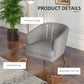 HOMCOM Elegant Living Accent: Fabric Armchair with Gold Metal Legs for Home Office, Bedroom, Grey Finish | The Comfy Couch Canada