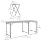 Outsunny 6-Person Folding Picnic Table Set: Portable Camping Table and Chairs with Aluminum Frame, Ideal for Outdoor - Grey | The Comfy Couch Canada
