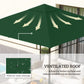 Outsunny Gazebo Canopy Replacement 9.84 x 9.84ft UV Protected Top Sun Shade Green | The Comfy Couch Canada
