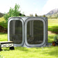 Outsunny 11 x 11ft Screen House, UPF50+ Portable Camping Tent with Bug Net & Carry Bag for Outdoor Leisure, Light Grey | The Comfy Couch Canada
