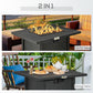 Outsunny Propane Fire Pit Table Smokeless Gas Firepit with 40,000 BTU Burner Thermocouple, Lava Rocks, Cover, Spark Guard | The Comfy Couch Canada