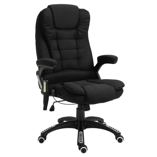 Vinsetto Vibrating Massage Home Office Chair High Back Executive Reclining Swivel Black.
