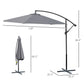 Outsunny Offset Patio Umbrella: 10ft Deluxe Banana Hanging Sunshade Crank Cross Base Grey | The Comfy Couch Canada