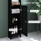 HOMCOM Tall Bathroom Storage Cabinet, Freestanding Linen Tower with 3-Tier Open Adjustable Shelf, Black | The Comfy Couch Canada