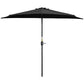Outsunny Patio Umbrella: 9ft Half Round Balcony Garden Parasol Sun Shade Black | The Comfy Couch Canada