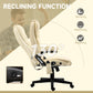 HOMCOM Heated Ergonomic Office Chair: Adjustable, Massage, Swivel, Vibrating, High Back Leather Executive, Beige | The Comfy Couch Canada