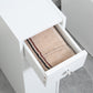 HOMCOM Compact Bathroom Storage Cabinet: White Space Saver, Toilet Paper Holder, Narrow Cabinet | The Comfy Couch Canada