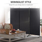 HOMCOM Minimalist Elegance Room Divider: 3-Panel Double Hinged Folding Wall Partition for Home Office, Sleek Black | The Comfy Couch Canada