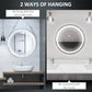kleankin Illuminating Elegance: LED Round Bathroom Mirror, Anti-fog Wall Mounted Vanity with Dimmable Rose Gold Finish | The Comfy Couch Canada