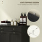 HOMCOM Laundry Cabinet, Tilt Out Laundry Hamper Cabinet with 2 Baskets, Bathroom Hamper Cabinet with 2 Drawers, Black.