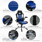 HOMCOM PU Leather Racing Gaming Chair: Blue High Back, Office Computer Desk Chair, Adjustable Height, Flip Up Armrest, Swivel | The Comfy Couch Canada