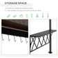 Outsunny Hardtop Grill Gazebo Outdoor BBQ Canopy with Utensil Hooks Double Vented Roof Coffee | The Comfy Couch Canada