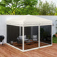 Outsunny Gazebo Mosquito Netting, Replacement Mosquito Netting with Zippers for 10&