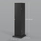 HOMCOM Small Toilet Paper Cabinet, Bathroom Corner Cabinet with Doors and Shelves for Paper Shampoo, Black