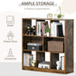 HOMCOM Rustic Retreat: 3-Tier Storage Shelf Bookcase Display Rack Organizer for Office Living Room, Rustic Brown Finish | The Comfy Couch Canada