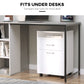 HOMCOM Mobile Vertical Filing Cabinet 24" with Drawer and Wheels - Essential Office Storage Cabinet in White.