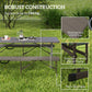 Outsunny 6 Feet Plastic Bench Seat, Portable Foldable Folding Bench with Carrying Handle for Picnic Camping, Distressed Brown | The Comfy Couch Canada