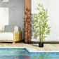 HOMCOM 4ft Artificial Tree, Indoor Fake Bamboo with Pot, for Home Office Living Room Decor | The Comfy Couch Canada